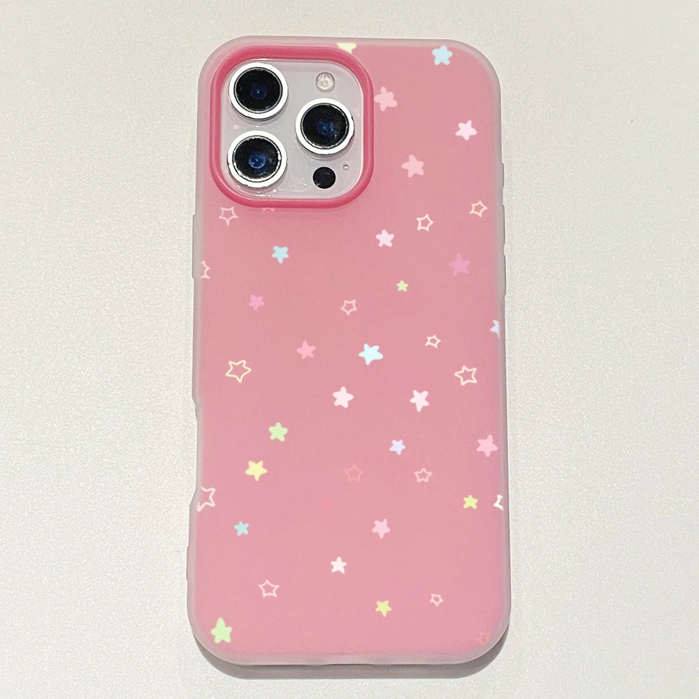 Cute Colorful Star Case for Samsung Galaxy S26 S25 S24 S23 Ultra A57 A37 A56 A55 A54 A53 A17 5G A36 A35 A34 S21FE S22 Plus Cover