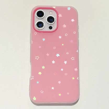 Cute Colorful Star Case for Samsung Galaxy S26 S25 S24 S23 Ultra A57 A37 A56 A55 A54 A53 A17 5G A36 A35 A34 S21FE S22 Plus Cover
