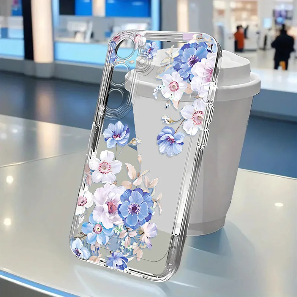 Plum Flower Case For Samsung S26 Ultra S25 S24 FE S23 S22 S21 Plus A57 A56 5G A55 A54 A53 A26 A25 A36 A35 A17 A16 A52 Case Cover
