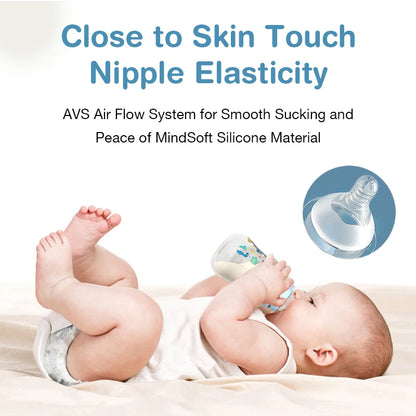 MAMIJOY 2PCS 150/240ML Baby Bottle Milk Bottle Anti-drop Heat-resistant Newborn Bottle Newborn Feeding Supplies BPAFREE BB01/02