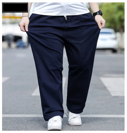 Large Size Men's Casual Pants XL-8XL Plus Size Straight Loose Fit Trousers Elastic Waist Oversized Cotton SweatPants Outdoor