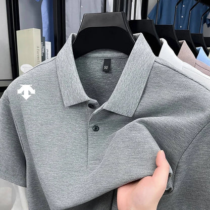 Mercerized Cotton100% Men's Summer Luxury Brand Short Sleeves Polo Shirt 25 Colors Choose From T-Shirt Business Leisure Men Top
