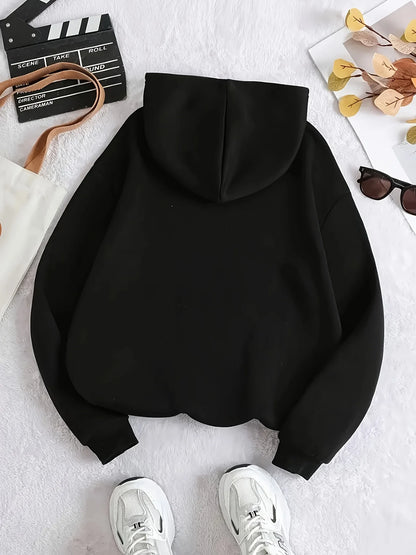 Leopard Print Cherry Letter Printed Women's Autumn Winter Round Neck Sweatshirt Casual Long Sleeved Top Hoodies Women's Clothing