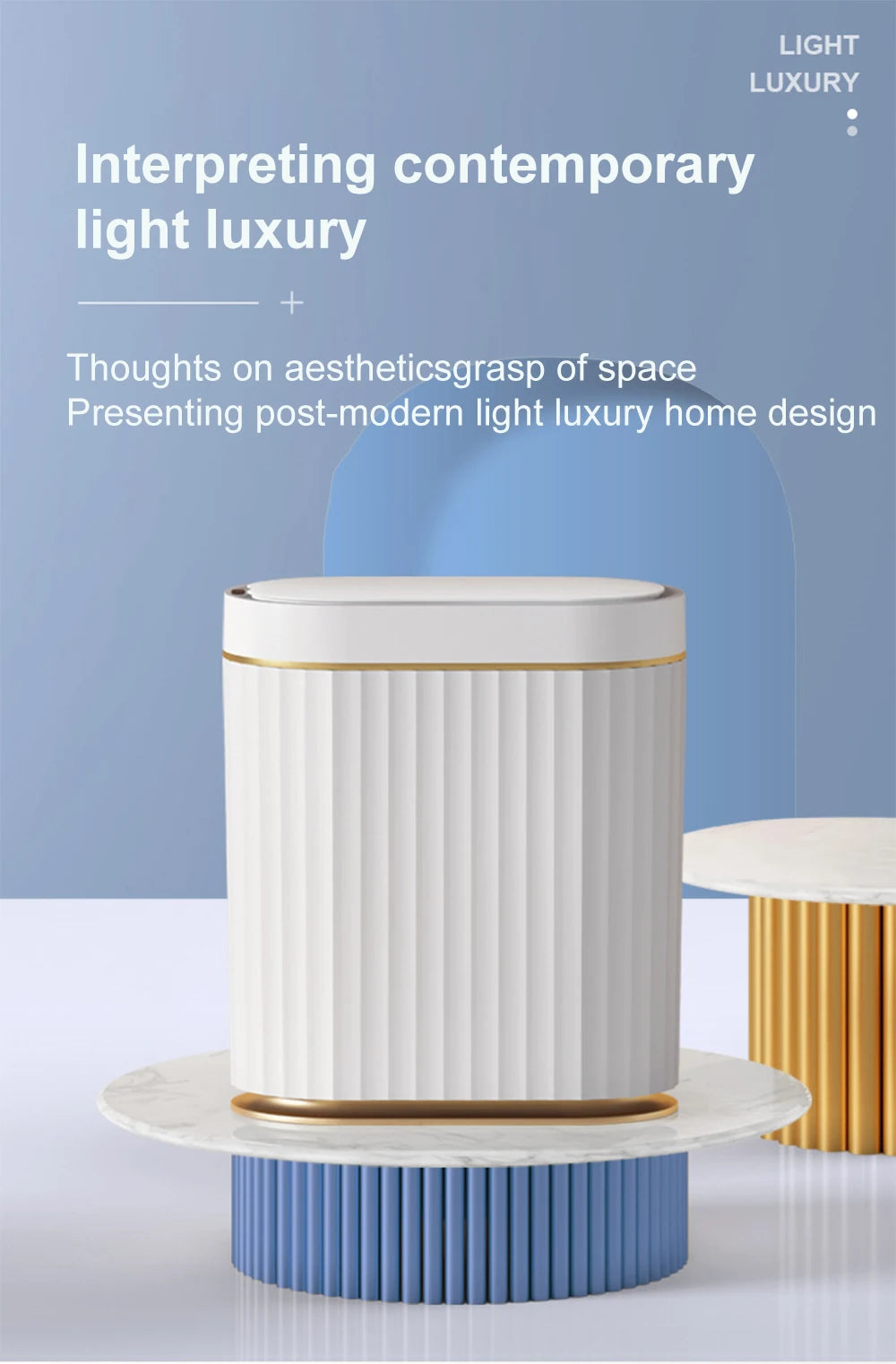 Smart Home Automatic Sensor Trash Can - Waterproof Kitchen Bathroom Wastebasket