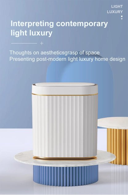 Smart Home Automatic Sensor Trash Can - Waterproof Kitchen Bathroom Wastebasket