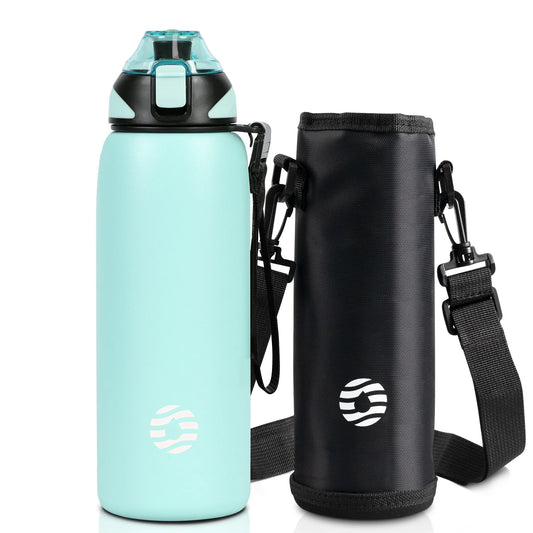1L Insulated Sports Water Bottle – Stainless Steel Vacuum Flask