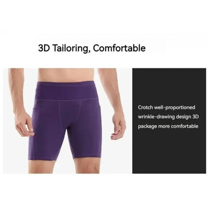 Summer New  Men's 3.0 Multipocket Compression Shorts Quick Dry Marathon Running Jogging Cycling Fitness Exercise Tight Shorts