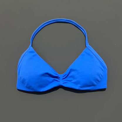 Impact Sports Bra - Seamless Yoga Halter Top for Women | High Support Fitness Workout Bra