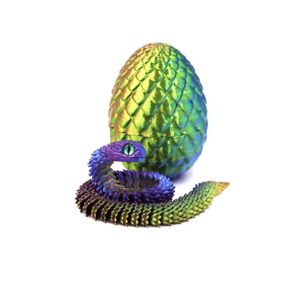3D Printed Snake Figurine – Movable Action Figures | Flexible Posture Snake Model Toy