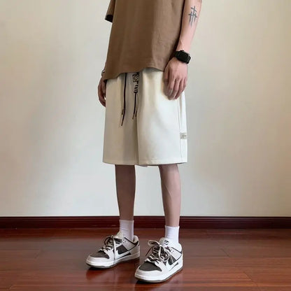Korean Summer Men's Running Shorts Gym Wear Fitness Workout Shorts Sport Pants Tennis Basketball Soccer Training Waffle Shorts