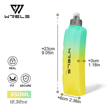 WRELS Running Water Bottle Handheld Sports PP Eco-Friend Water Bottle Portable Cycling Hiking Fitness Holding Sports Kettle