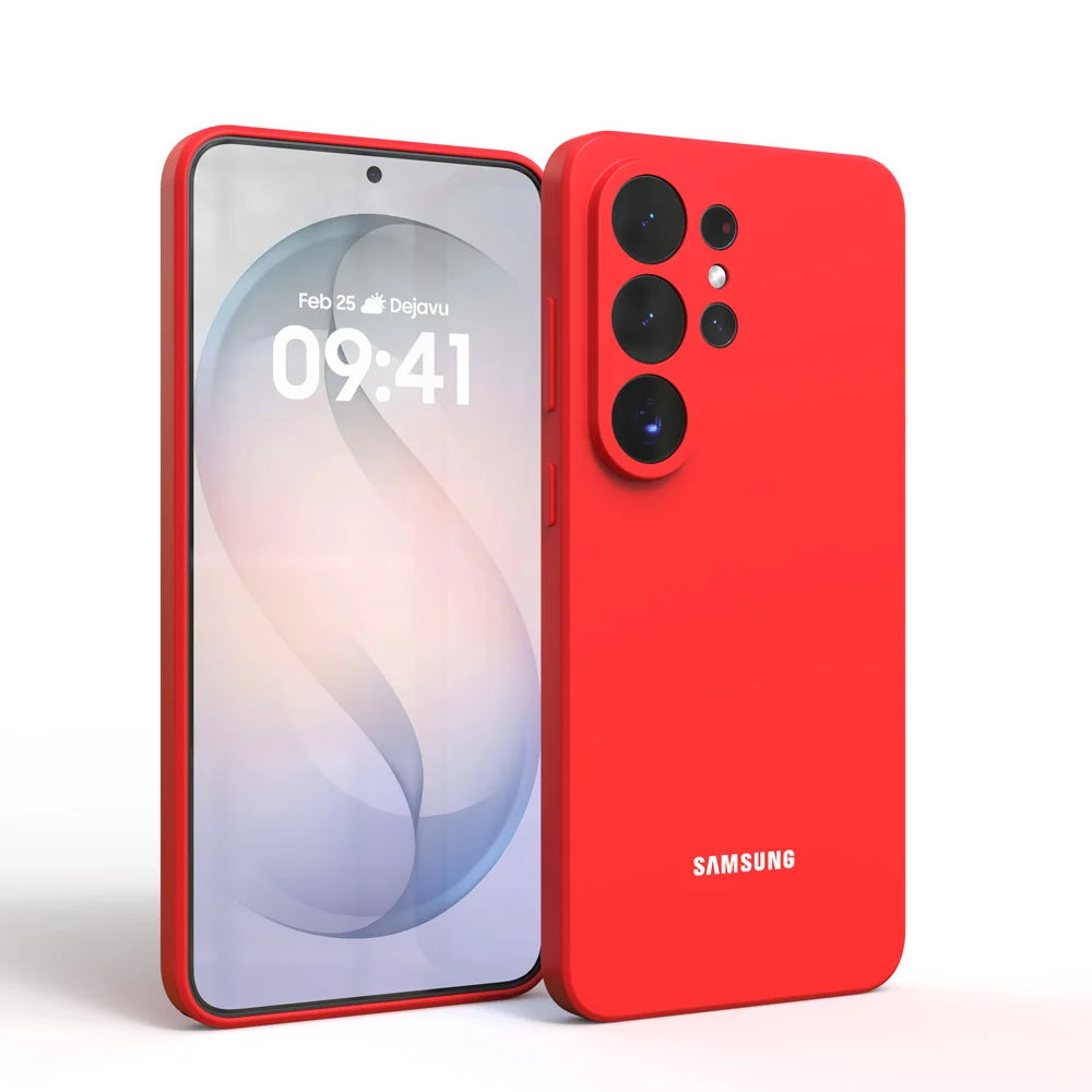 For Samsung Galaxy S26 Ultra Case Silky Silicone Cover Soft-Touch Back Protective Housing For S26Ultra S26 Plus S25 FE S24 S23