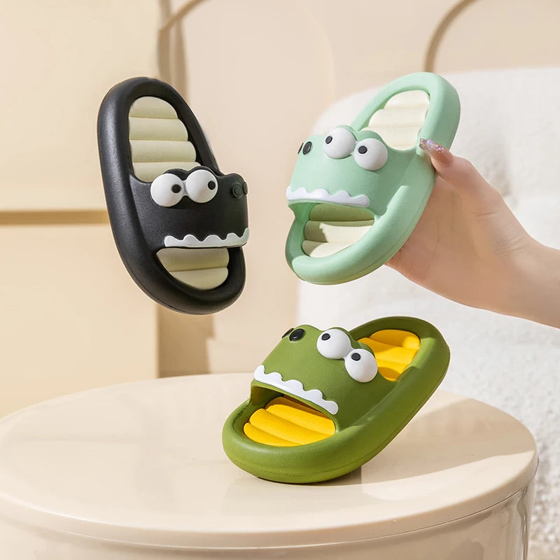 Children Dinosaur Slippers - Soft Soled Anti Skid Kids Summer Shoes Sandals