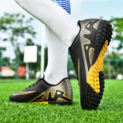 Men Soccer Shoes - Ultralight Football Boots With Long Spikes | Breathable Cleats