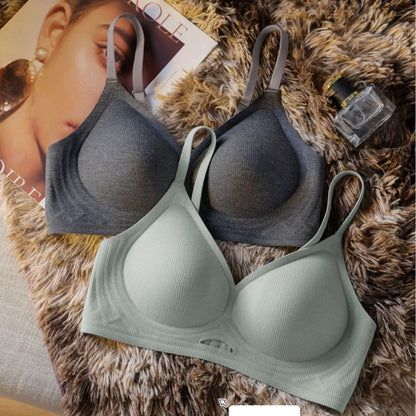 Seamless Push Up Bra - Wire Free Sports Bra Women | Breathable, Comfortable, Thin Cup