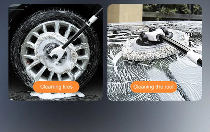 15 Bend Car Cleaning Brush - Telescoping Chenille Wash Mop