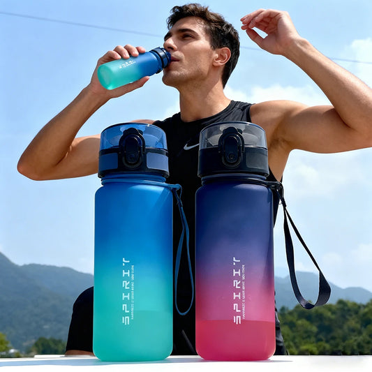 Large Capacity Motivational Sports Water Bottle 500ML/1000ML - Leak Proof Portable Reusable Cup for Gym Outdoor Travel