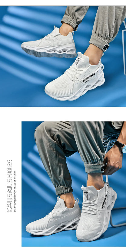 Sneakers Men Mesh Breathable Casual Men Shoes Unisex Light Soft Thick Sole Hole Couple Shoes Athletic Sneakers Women Shoes
