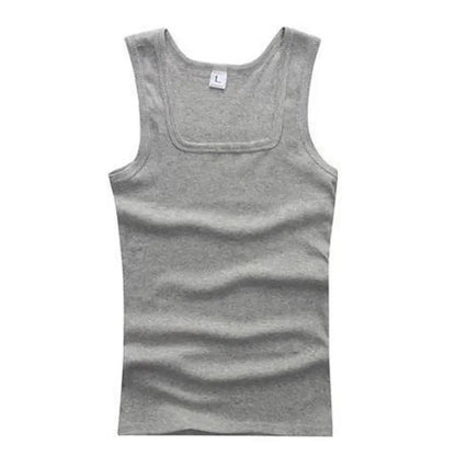 Hot Sale Men's Sleeveless Breathable Fitness Vest Basic Elastic Tank Top Men's Cotton Bodybuilding T-shirt Classic Color Clothes