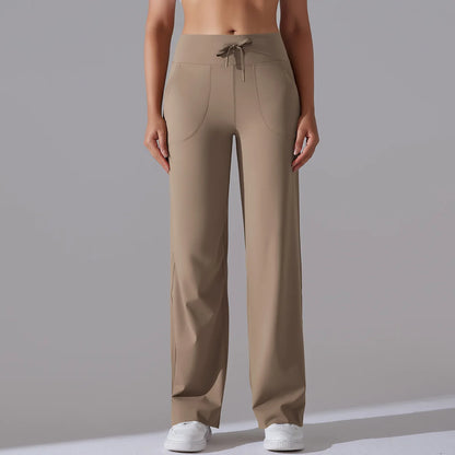 Yoga Straight Leg Sweatpant Straight Leg Women's Loose Tracksuit Pants Wide Leg Outdoor Gym Runing Casual Tracksuit Pants