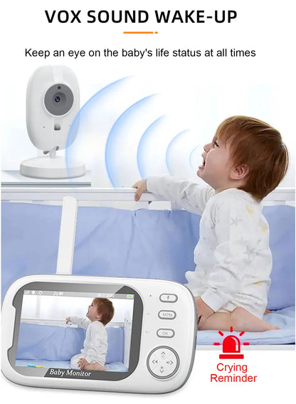Cdycam New 3.5 inch Wireless Video Baby Monitor Night Vision Temperature Monitoring 2 Way Audio Talk Baby Nanny Security Camera
