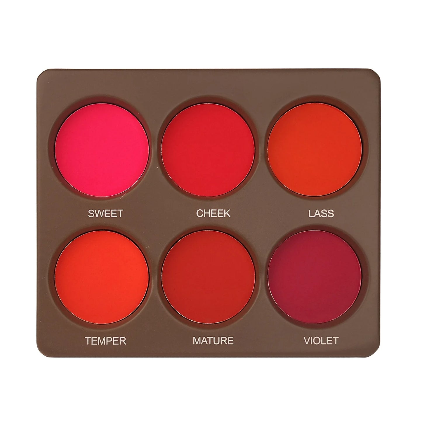 6-Color Waterproof Matte Blush Palette Free Brush Buildable Medium Coverage Sweatproof&Long-Lasting Natural Finish Lightweight