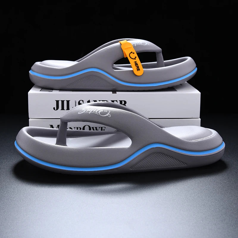 New Man Women Slippers Flip Flops Indoor Outdoor Beach Sandals Super Soft Bottom Slides Non-slip Thick Soled Men Slippers