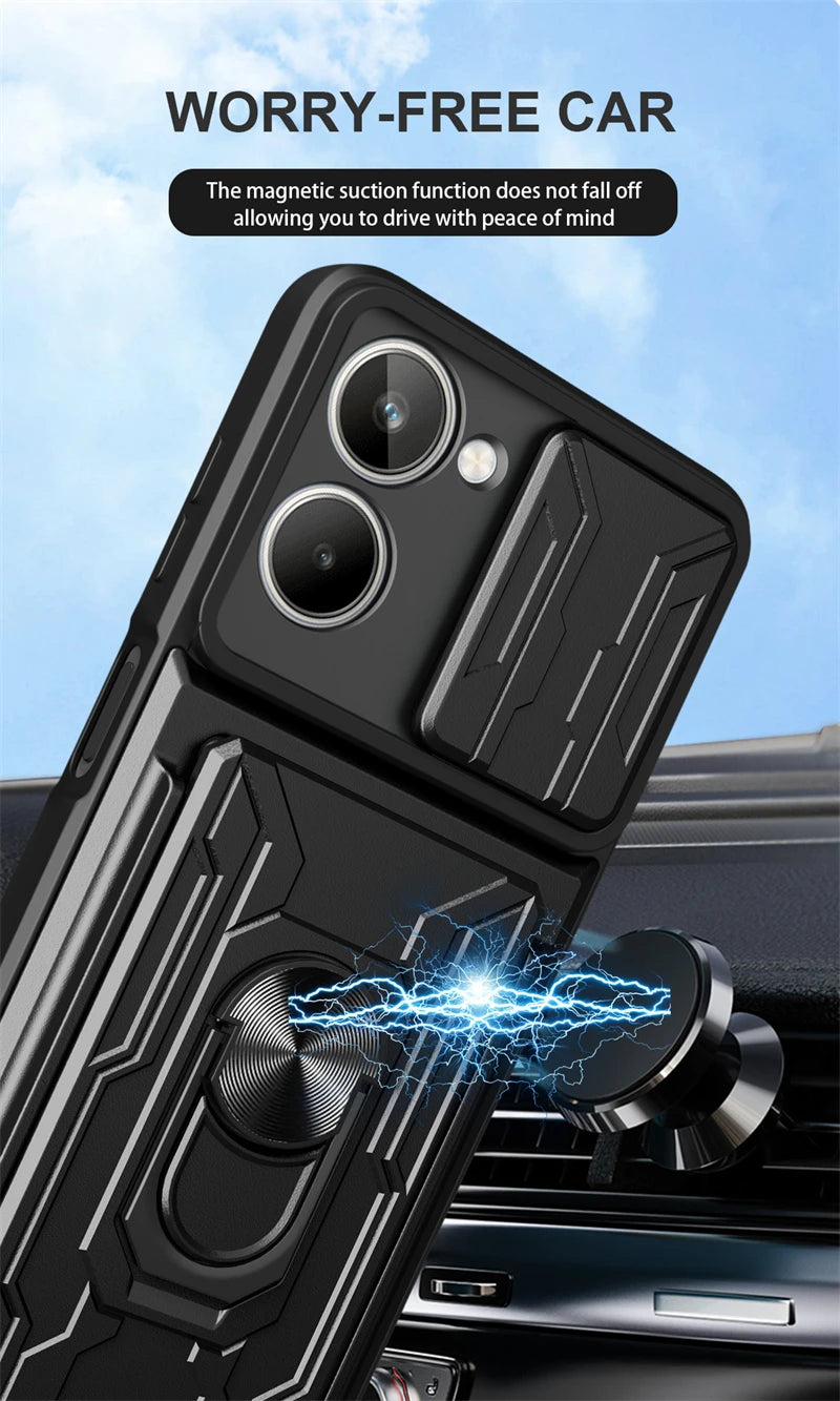Case For Samsung Galaxy S26 S25 S24 S23 S20 S21 S22 Ultra Plus FE Note 20 Ultra Cover Grade Card Slot Armor Fundas Coque