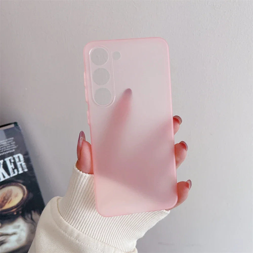 Ultra Thin Matte Armor Translucent Case For Samsung S26 ULTRA S25 FE S24 S23 FE S22 S21 Plus Ultra Note 20 Ultra Soft Back Cover