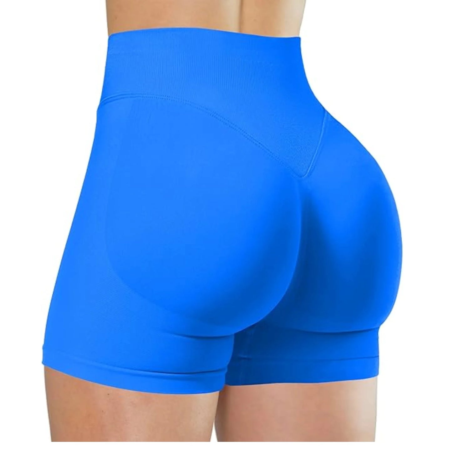 High Waisted Yoga Shorts – Comfortable Solid Color Fitness Pants for Women