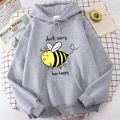 Kawaii Bee Print Hoodies Spring Autumn Winter Casual Hoodies Sweatshirts Men Women Tops Gothic Hoodie Sweatshirt