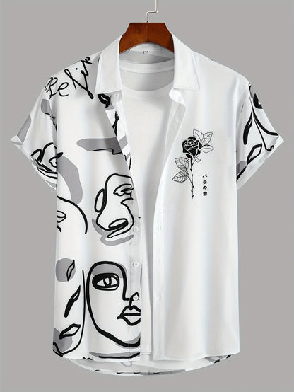 Hawaiian Men's Shirt Summer Outdoor Beach Men's Short-sleeved Shirt Urban Everyday Casual Men's Shirt Street Fashion Men's Shirt