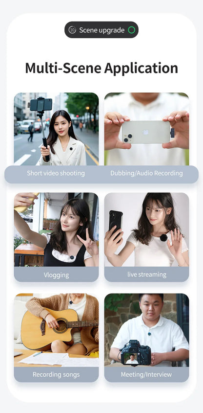 LINIM M8 Wireless Lavalier Microphone for iPhone Camera Type-C Noise Cancellation 23H Battery for Vlog Interview Live Streaming