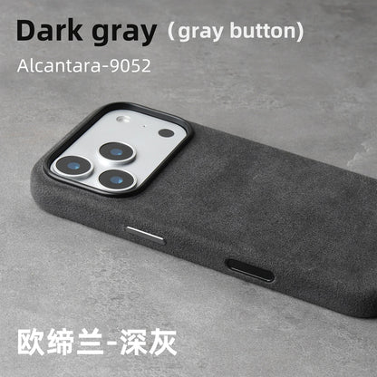 Luxury Magnetic Alcantara Case for iPhone 17161514 Pro Max - Suede Leather Supercar Design