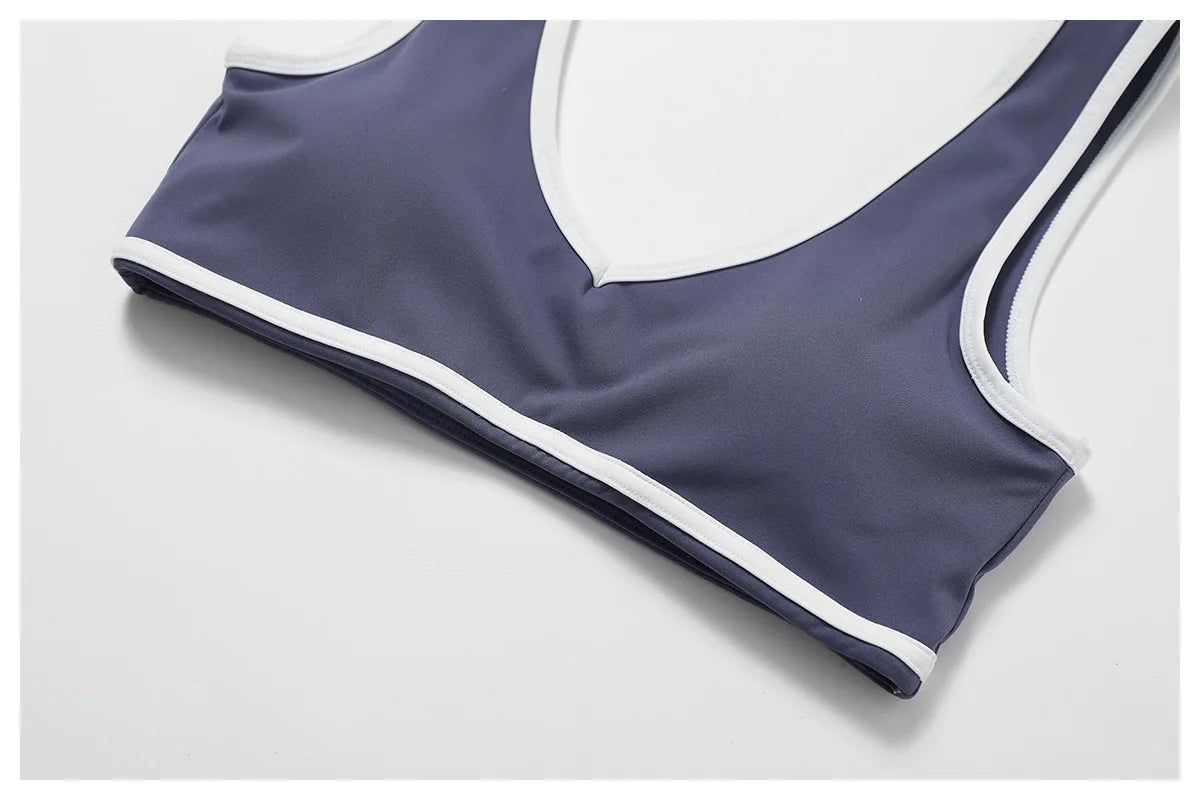 Yoga Workout Set – High Waist Leggings & Sports Bra Outfit | Breathable Fitness Sportswear