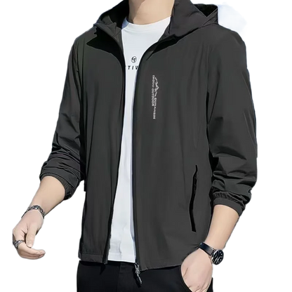 Korean Style Sun Protection Hoodie Jacket for Men Thin Breathable UV Shield Outdoor Windbreaker Fishing Hiking Sun Jacket Unisex