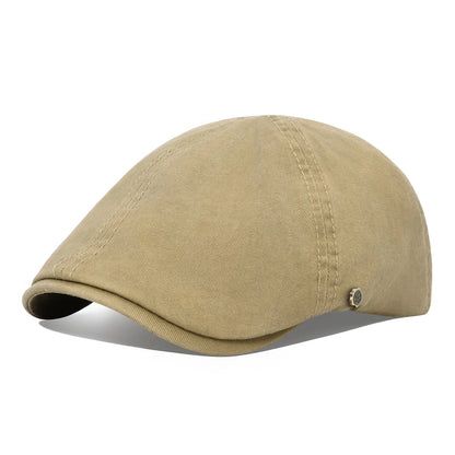 VOBOOM Classic Cotton Flat Cap Ivy Caps Men Women Newsboy Cabbie Driver Hat Season Flat CapSolid Color Casual Camouflage Beret
