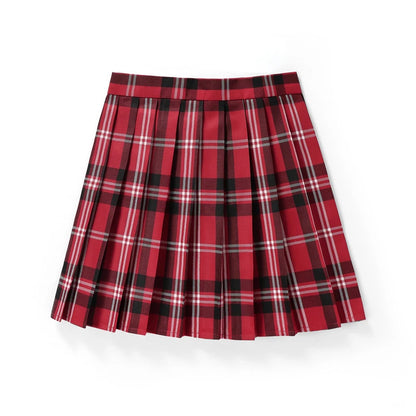 Summer Women High Waist Pleated Plaid Skirts Mini Tennis Skirt Harajuku JK Japanese School Uniform Short A-Line Mini Skirt Girl