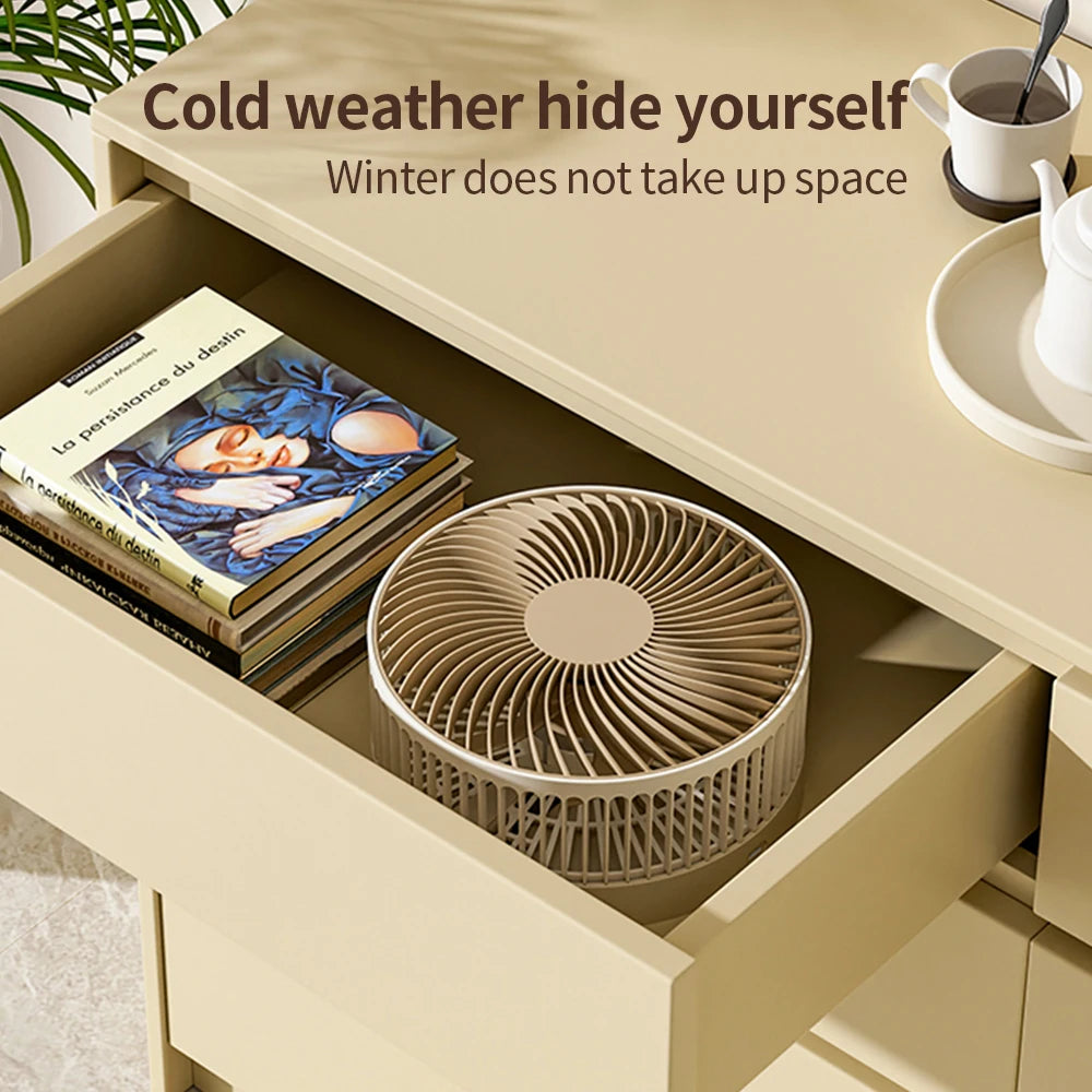 USB Foldable Portable Fan with 8inch 4 Speeds ＆ Timing, Battery Operated Mini Floor Fan for Bedroom, Indoor or Outdoor,Table Fan