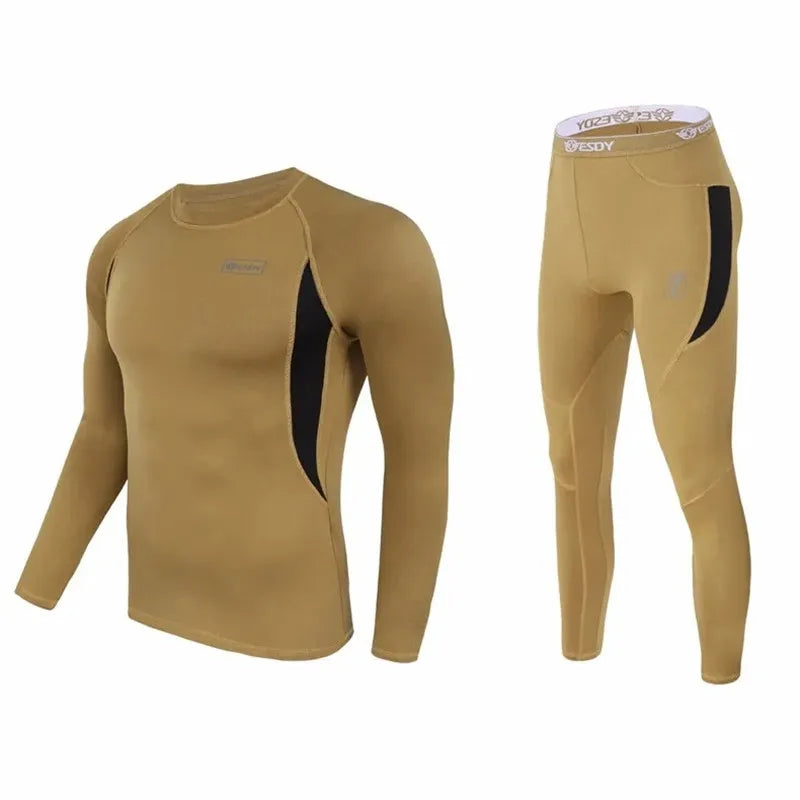 Winter Top Quality Thermal Underwear Men Underwear Sets Compression Fleece Sweat Quick Drying Thermo Underwear Clothing