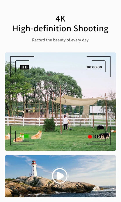 4K Digital Camera – Travel Selfie Camera with 50 Megapixels, HD Photography & 2.4 Inch Screen