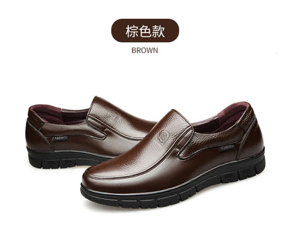 Summer New Men Leather Shoes soft soled Casual Flat Shoes Outdoor Walking shoes Comfort fashion soft leather shoes Loafers