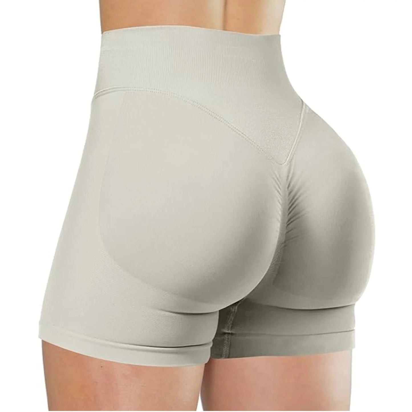 High Waisted Yoga Shorts – Comfortable Solid Color Fitness Pants for Women