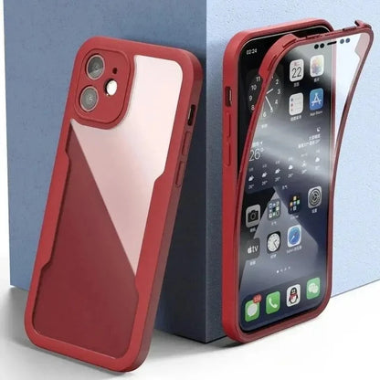 360 Full Body Front+Back Clear Protection Case For iPhone 17 16 Pro Max 13 14 15 Plus 11 12Pro Shell-membrane Shockproof Cover