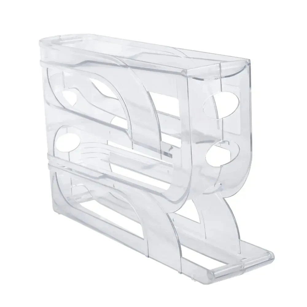 Large Capacity Egg Storage Box - Automatic Four Tier Refrigerator Organizer - ZOOMNSTORE