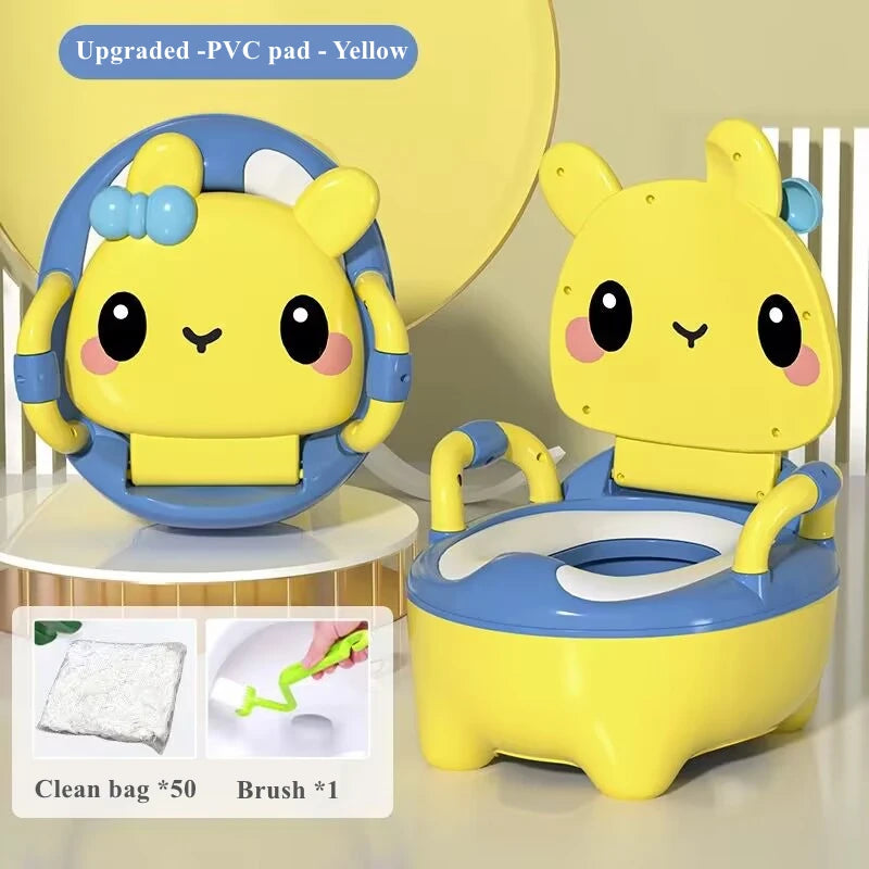 Baby Potty Seat - Portable Rabbit Toddler Toilet Trainer Stool for Kids