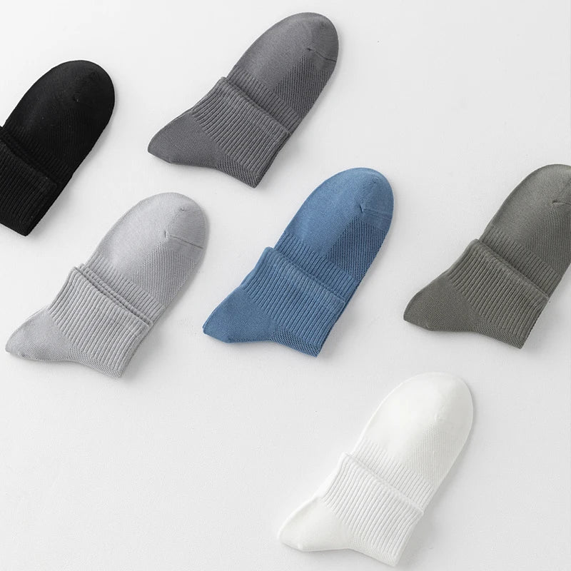 High Quality 6Pairs Men Socks Short Combed Cotton Mesh Breathable Odor proof and antibacterial Spring Summer for Male sock New
