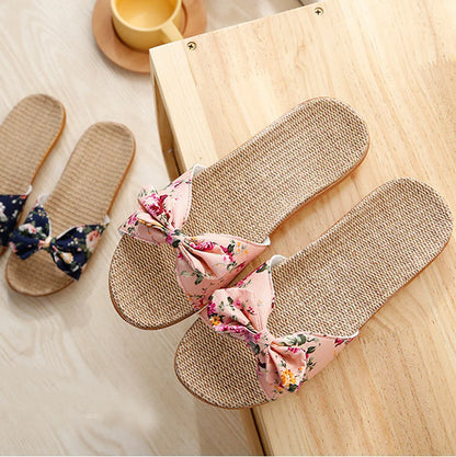 New Summer Ladies Slippers Outdoor Beach Sandals Bohemian Ethnic Style Handmade Espadrilles Platform Slippers Flip Flops Women