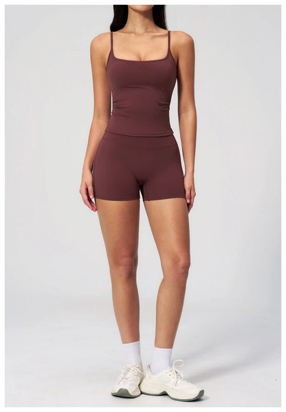 Summer Yoga Set 2 Pieces Women Tracksuit Workout Clothes Sports Outfits High Waist Shorts Fitness Sports Suit Female Gym Clothes