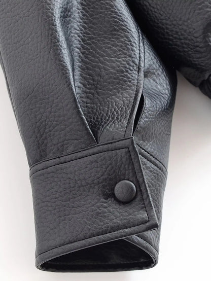 Women Autumn Jackets – Black Zipper Jacket With Asymmetric Button & Turtleneck Collar
